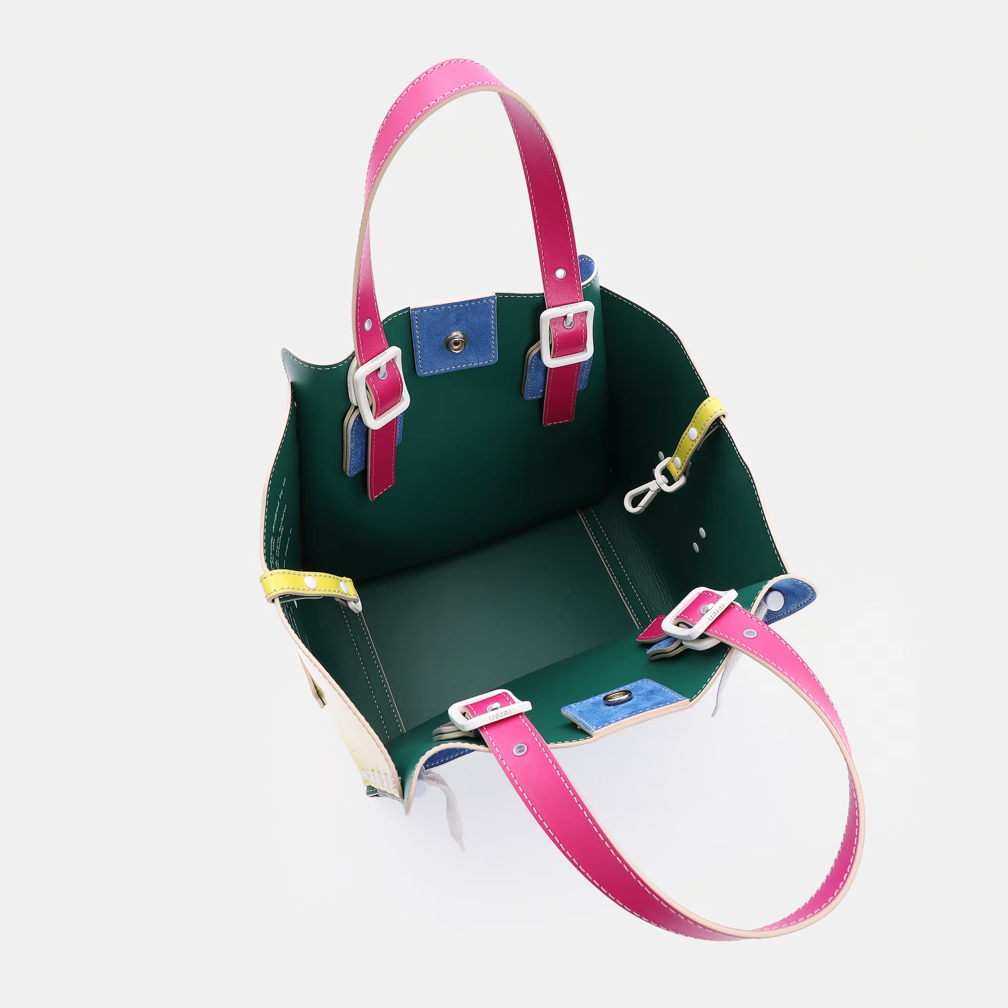 Borsa Fede M Bluette/Giallo Fluo