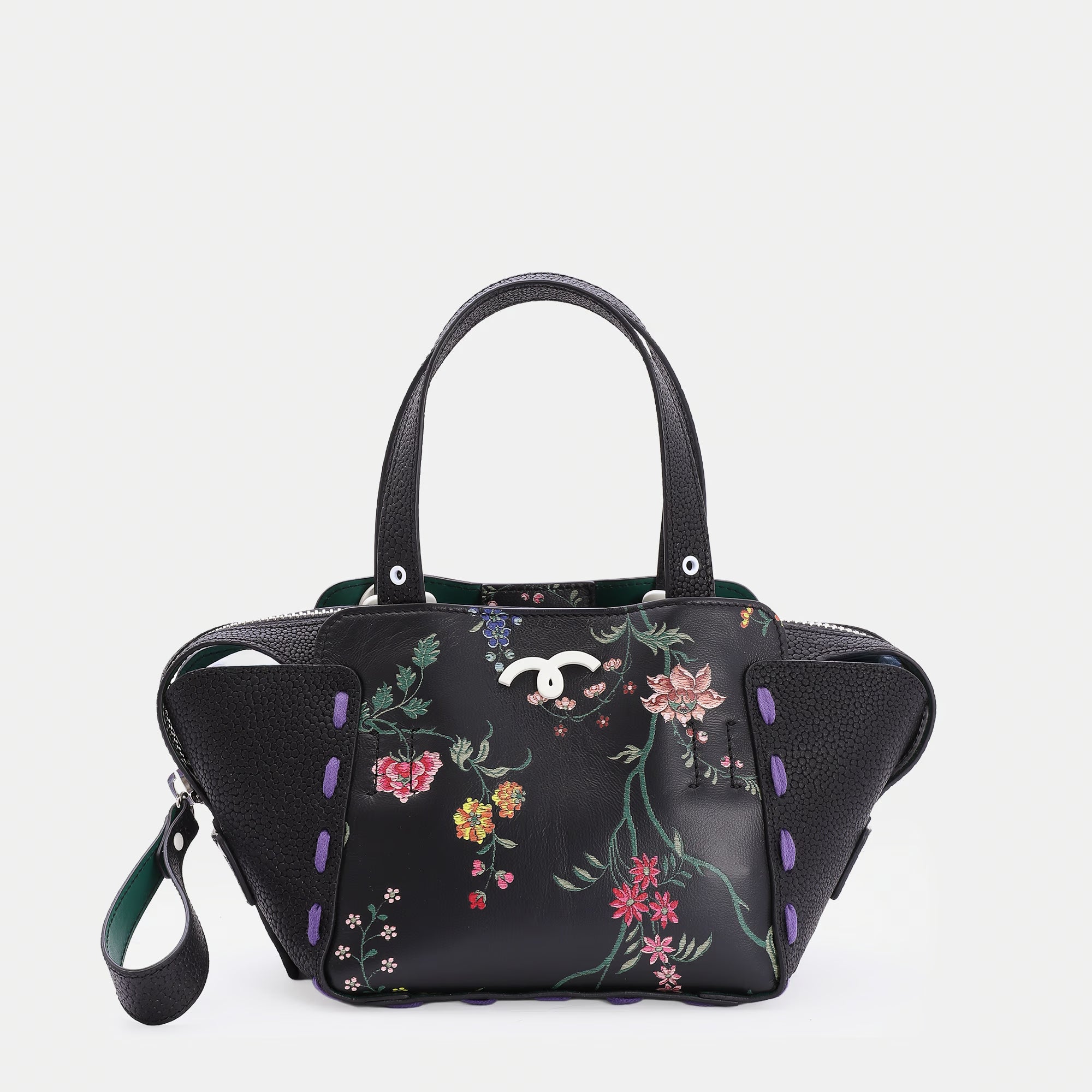 Margherita Bag S Total Black Flore'