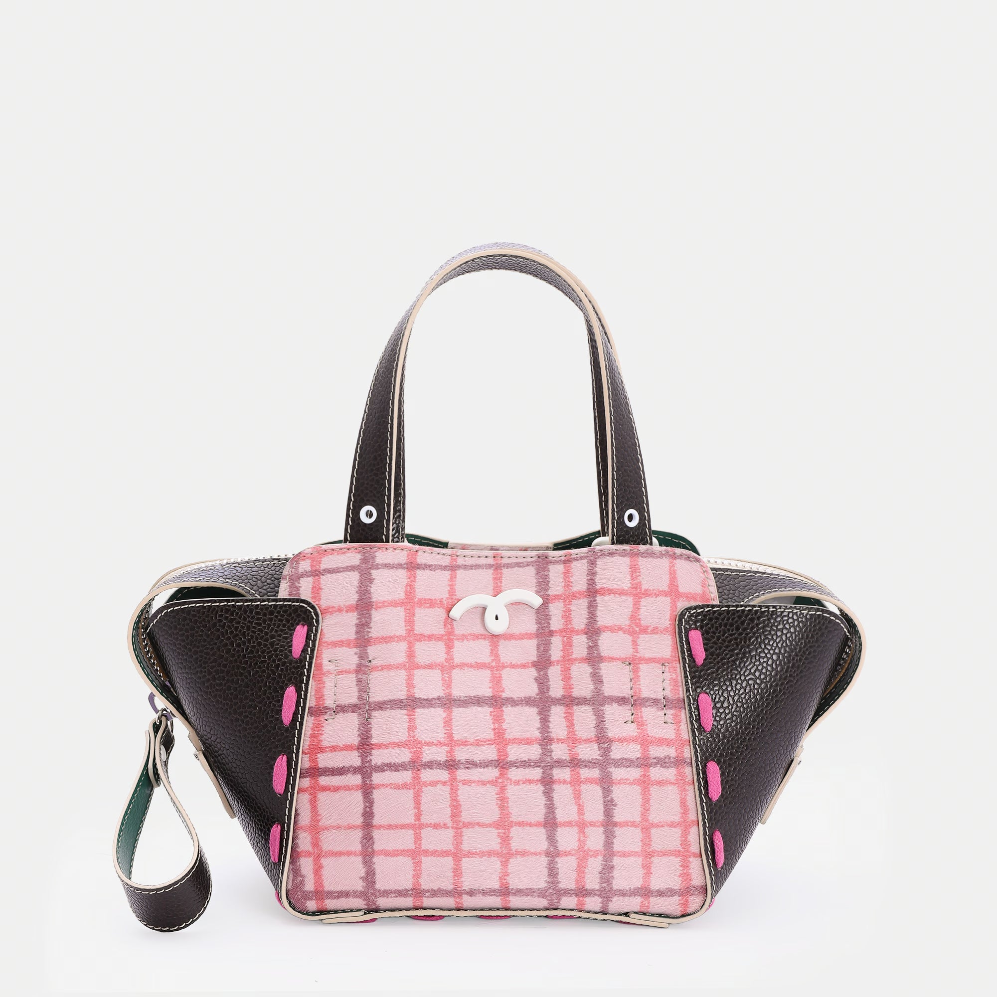 Margherita Bag S Pink Check/Moro