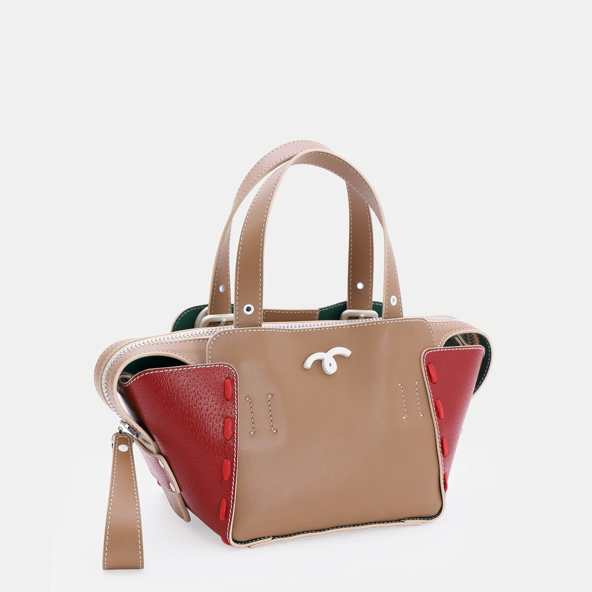 Margherita Bag S Ecru/Red