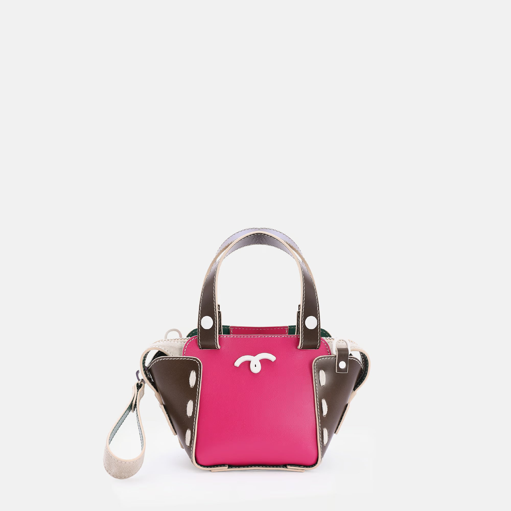 Margherita Bag XS Pink Fuchsia/Moro Brown