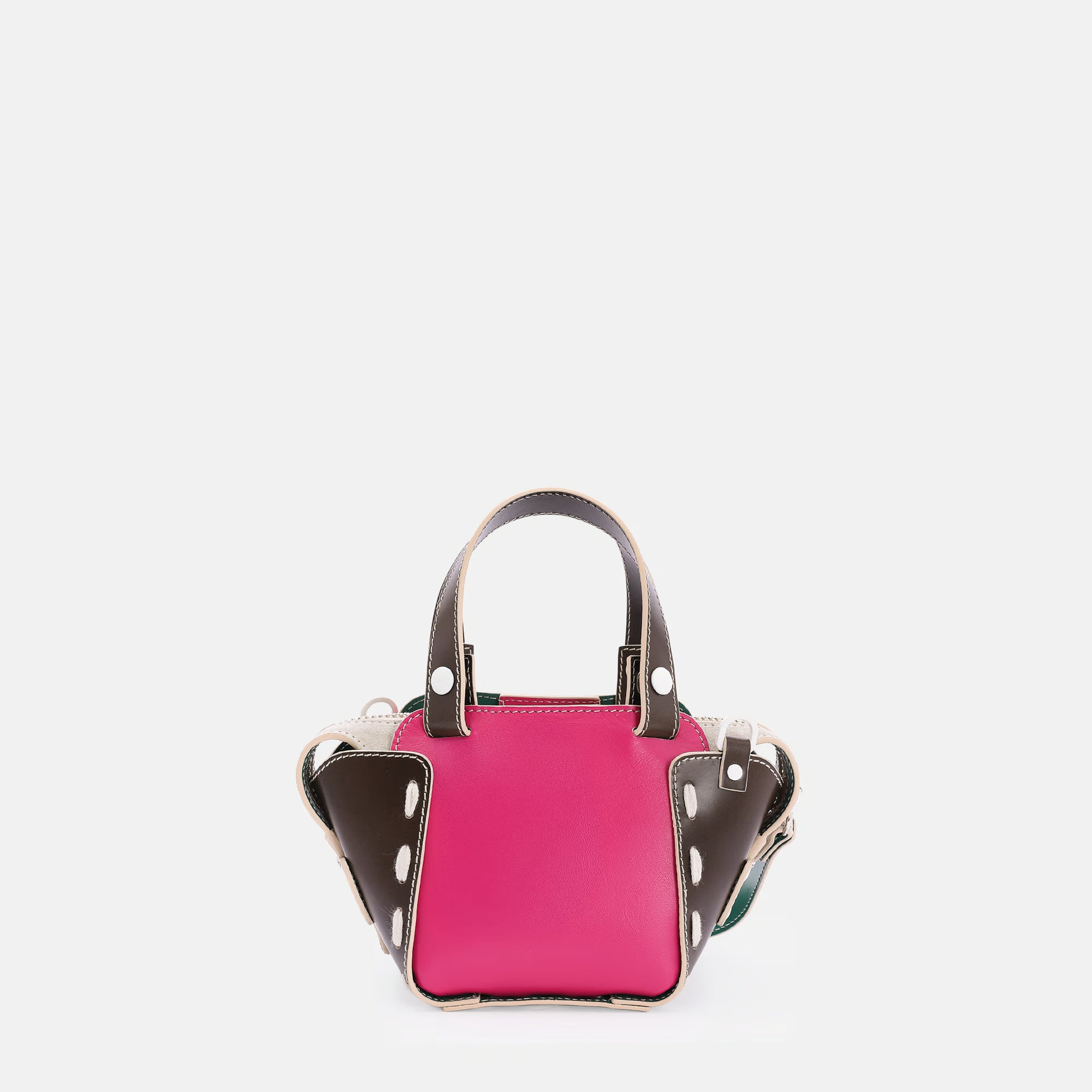 Borsa Margherita XS Rosa Fucsia/Moro