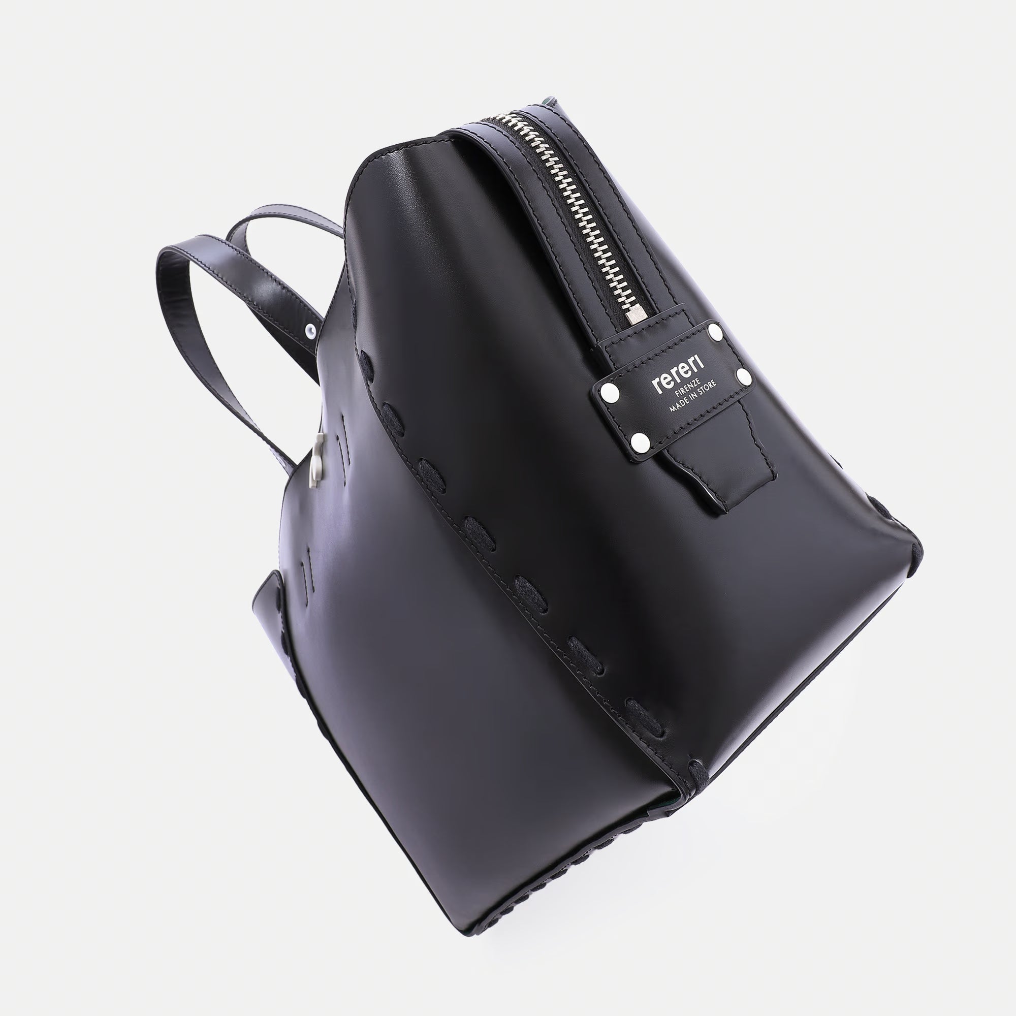 Borsa Margherita L Total Black Liscio