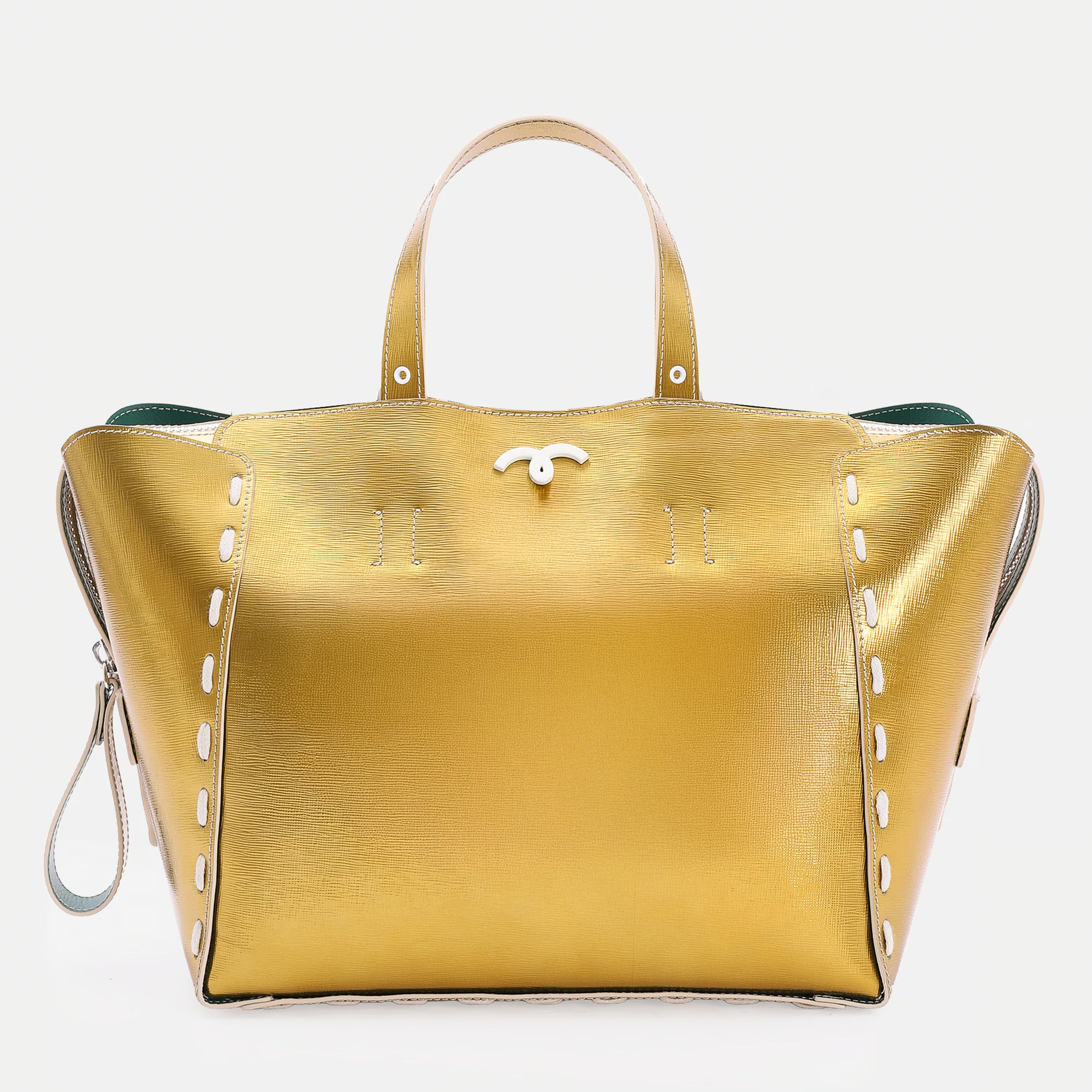 Borsa Margherita L Oro Saffiano