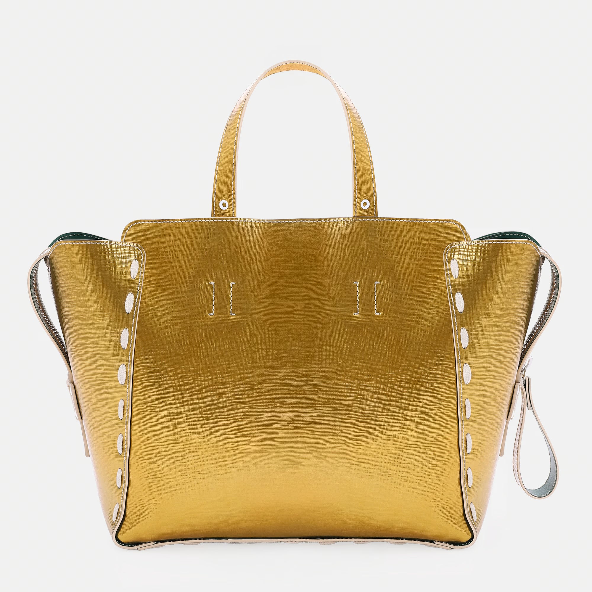 Borsa Margherita L Oro Saffiano