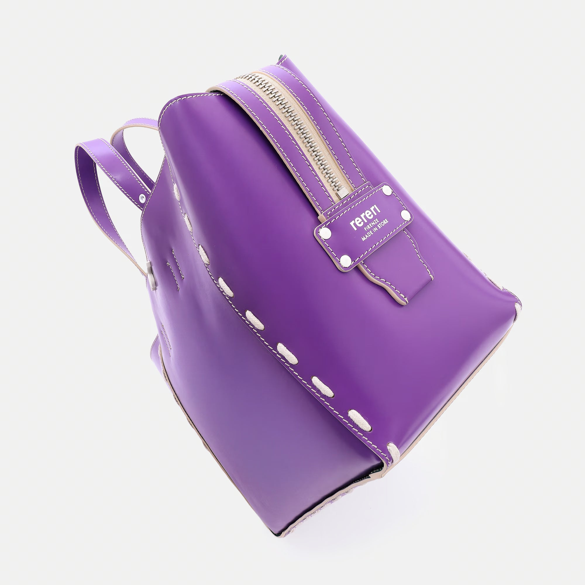 Borsa Margherita L Viola Abrasivato