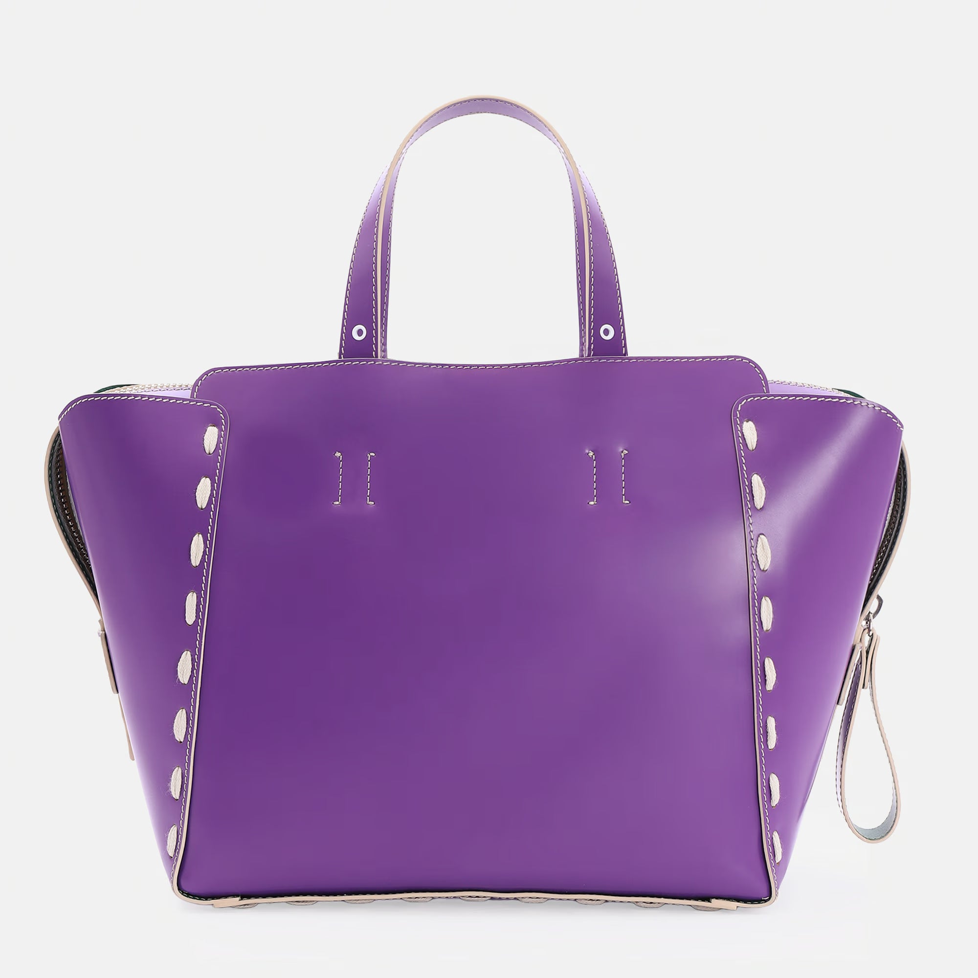 Borsa Margherita L Viola Abrasivato
