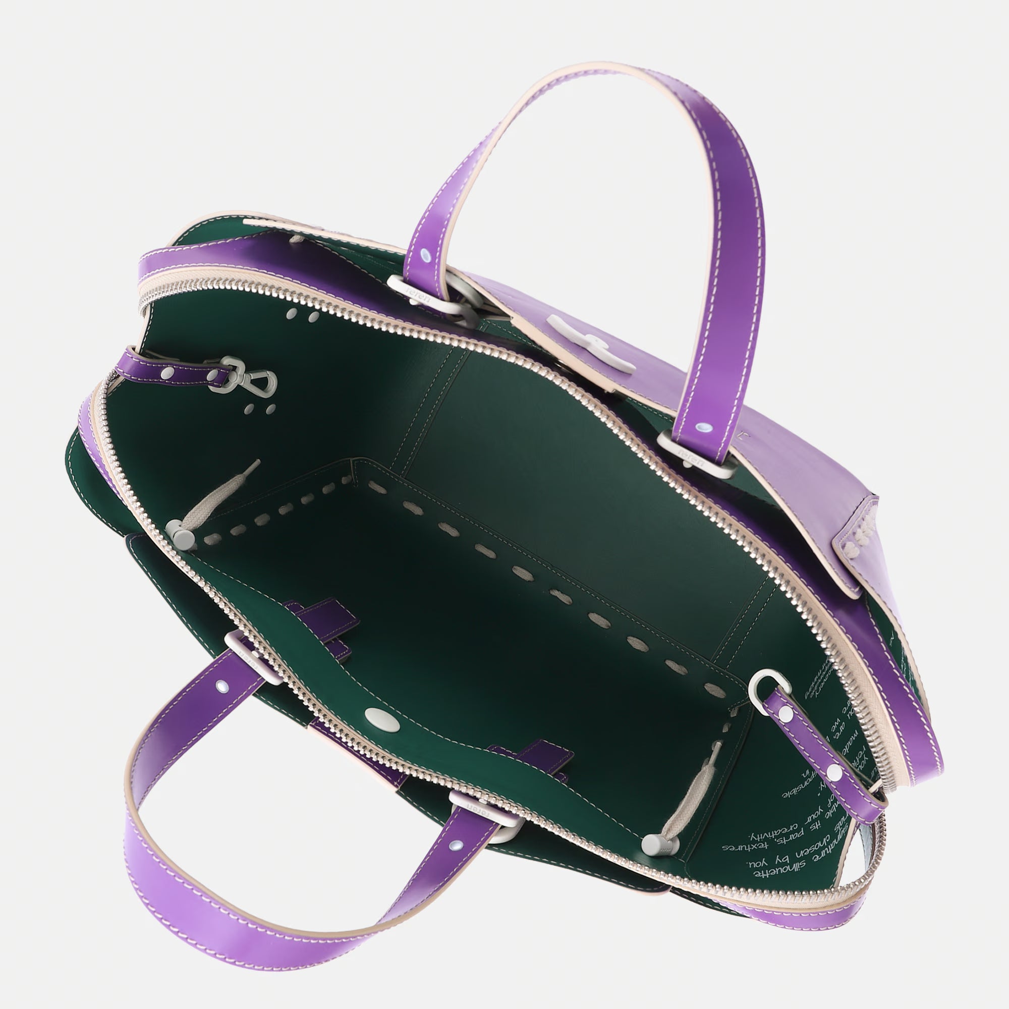 Borsa Margherita L Viola Abrasivato