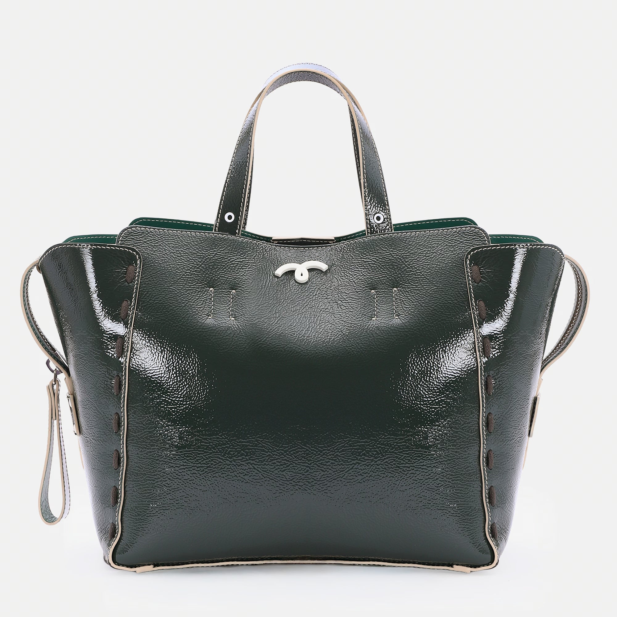 Borsa Margherita L Verde Bottiglia Naplak