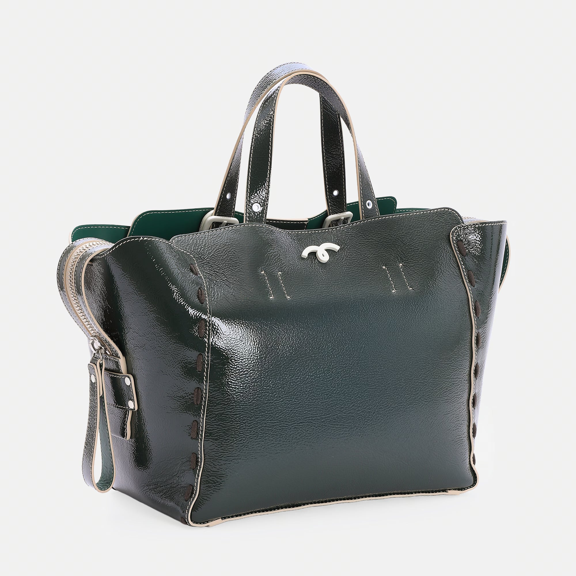 Borsa Margherita L Verde Bottiglia Naplak