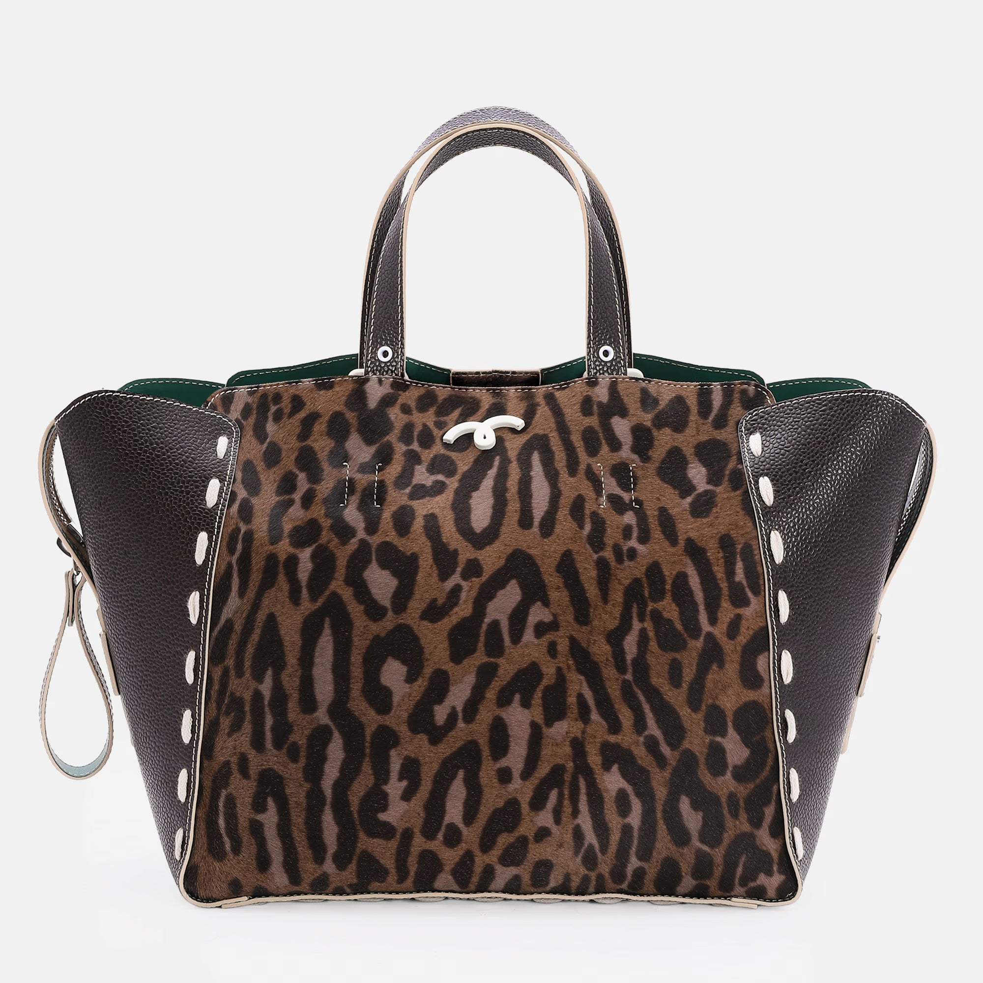 Borsa Margherita L Leopardo/Moro