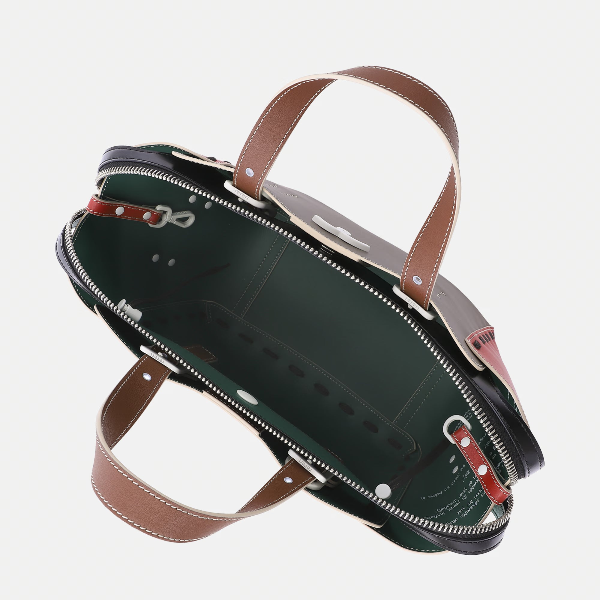 Borsa Margherita M Fango/Tabacco/Ciliegia