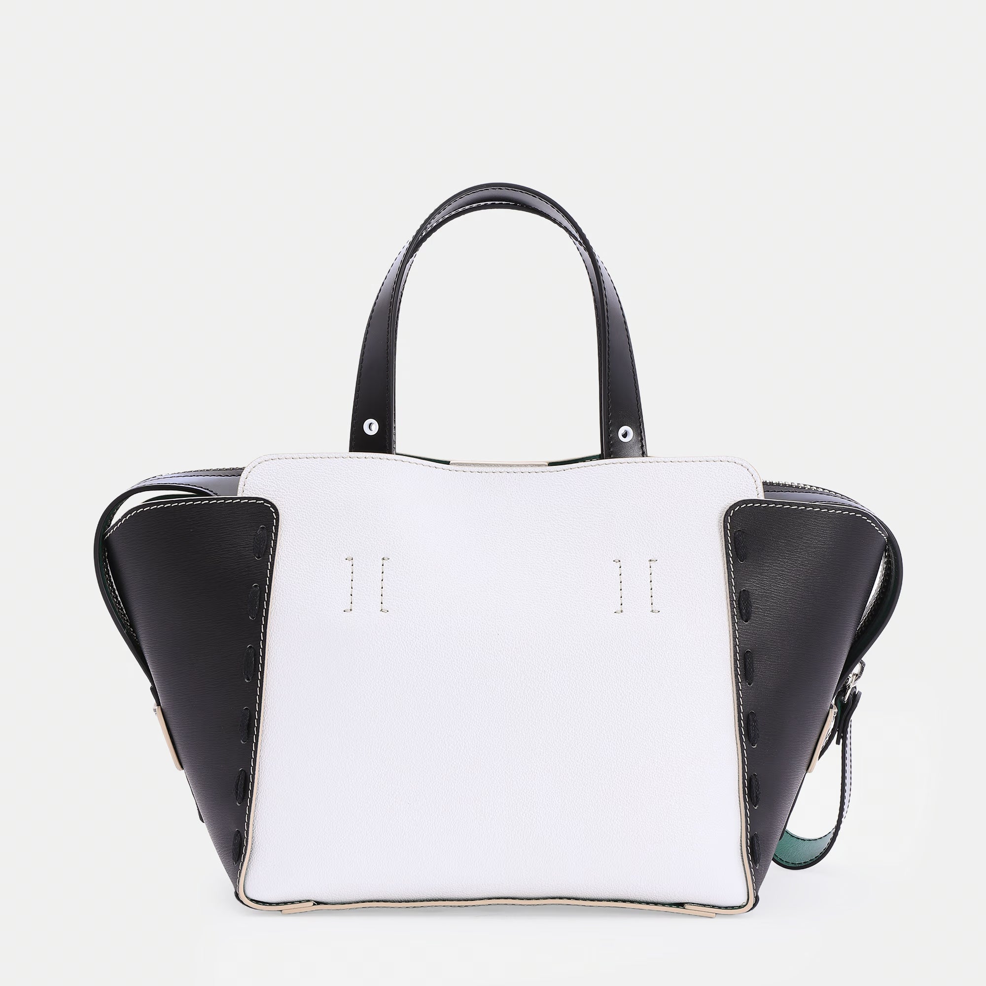 Borsa Margherita M Bianco/Nero Vienna