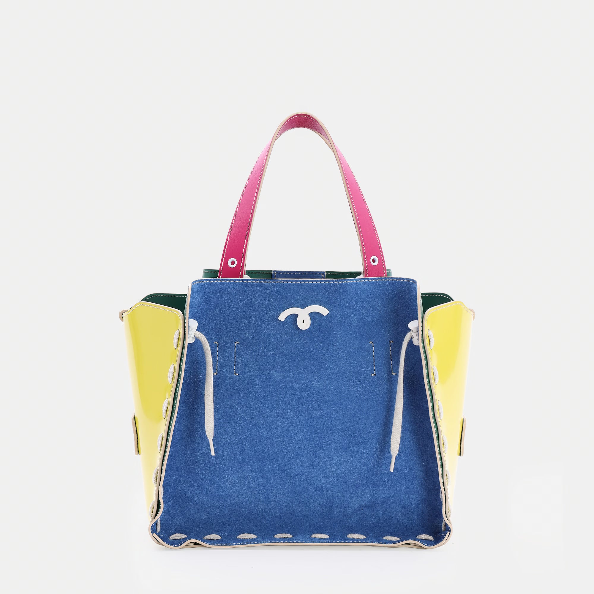 Borsa Fede M Bluette/Giallo Fluo