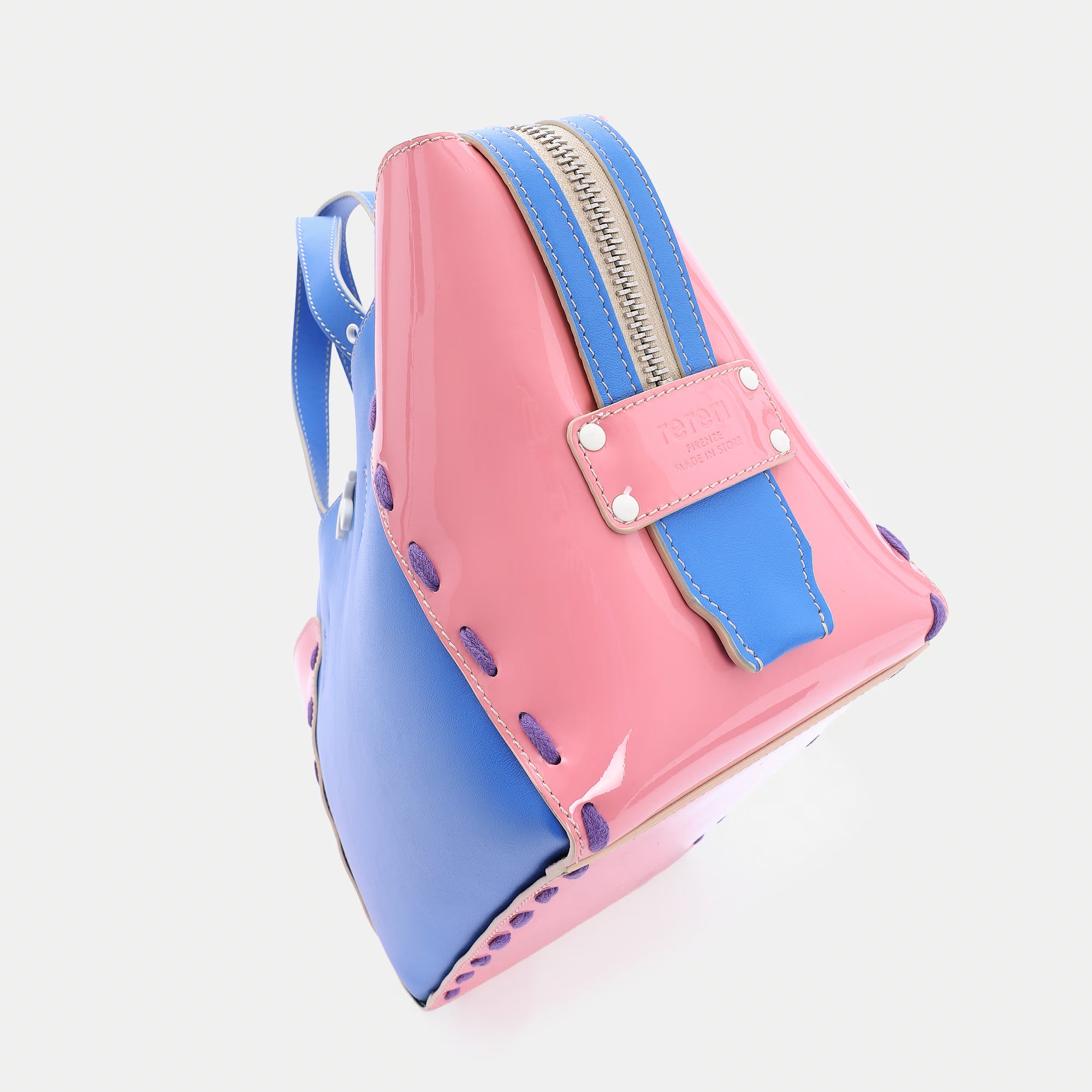 Borsa Margherita M Blu Intenso/Rosa