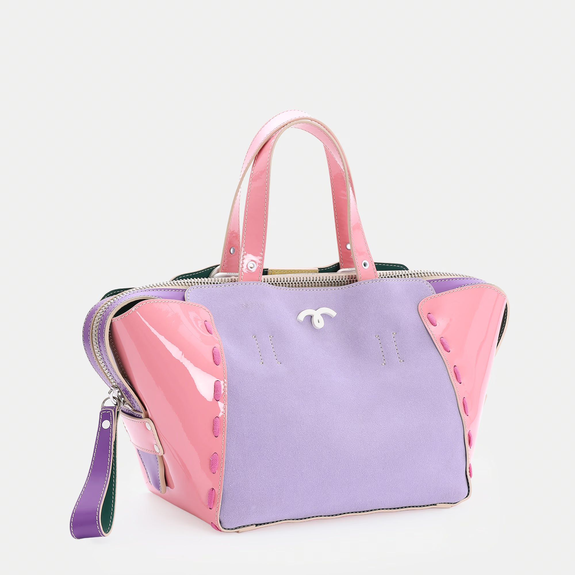 Borsa Margherita M Lilla/Giallo/Rosa