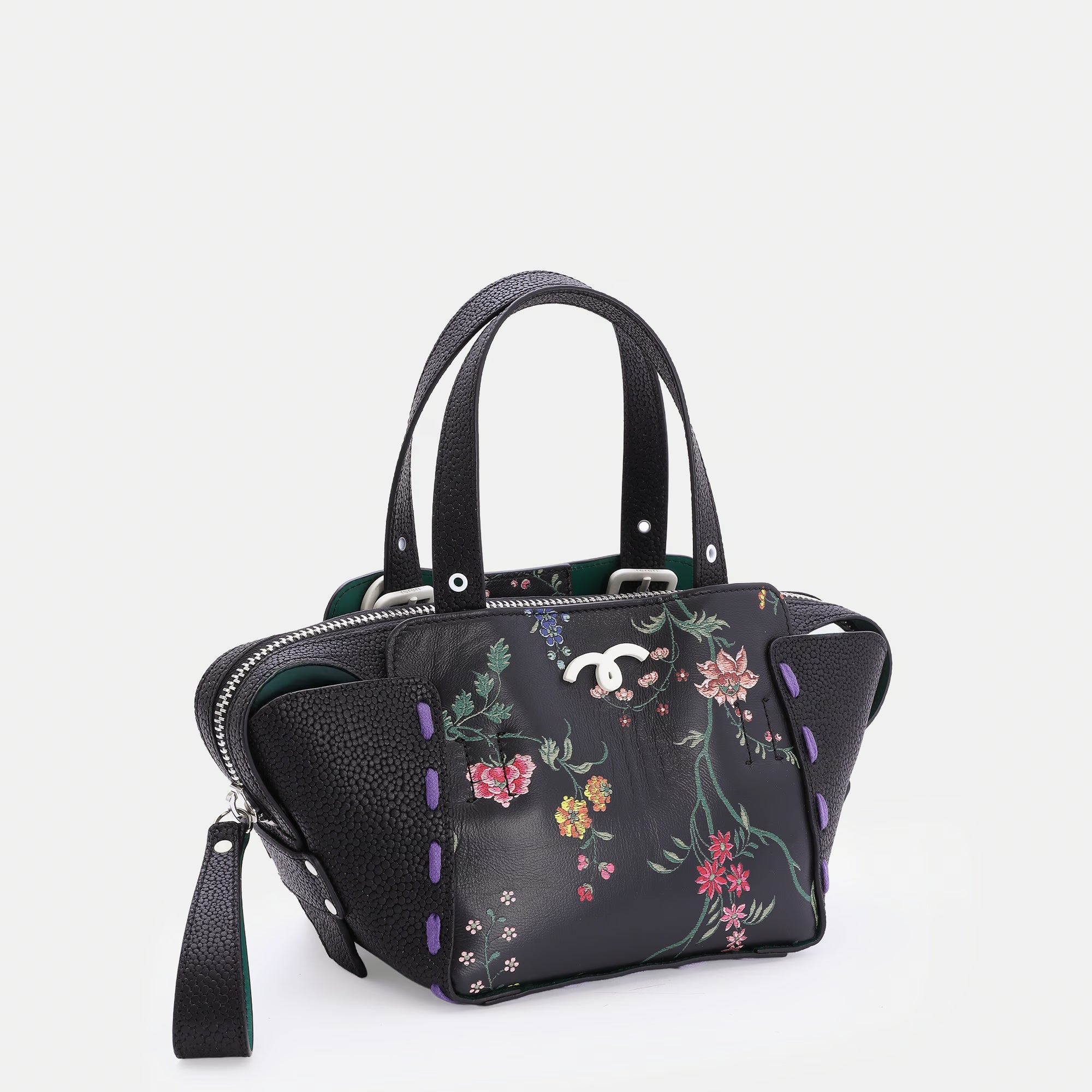 Margherita Bag S Total Black Flore'