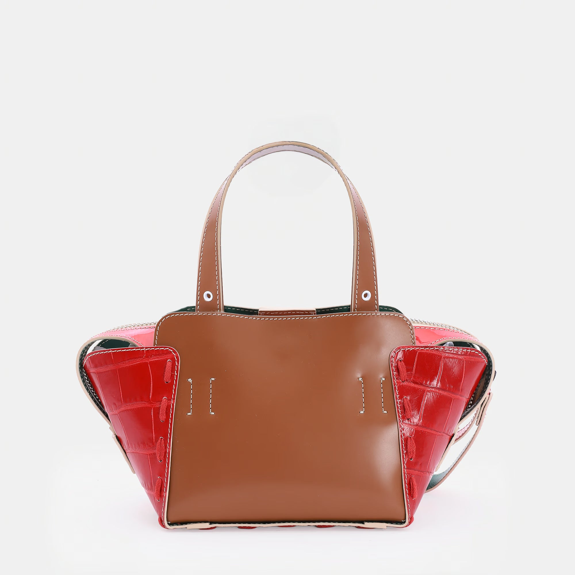 Margherita Bag S Tobacco/Red