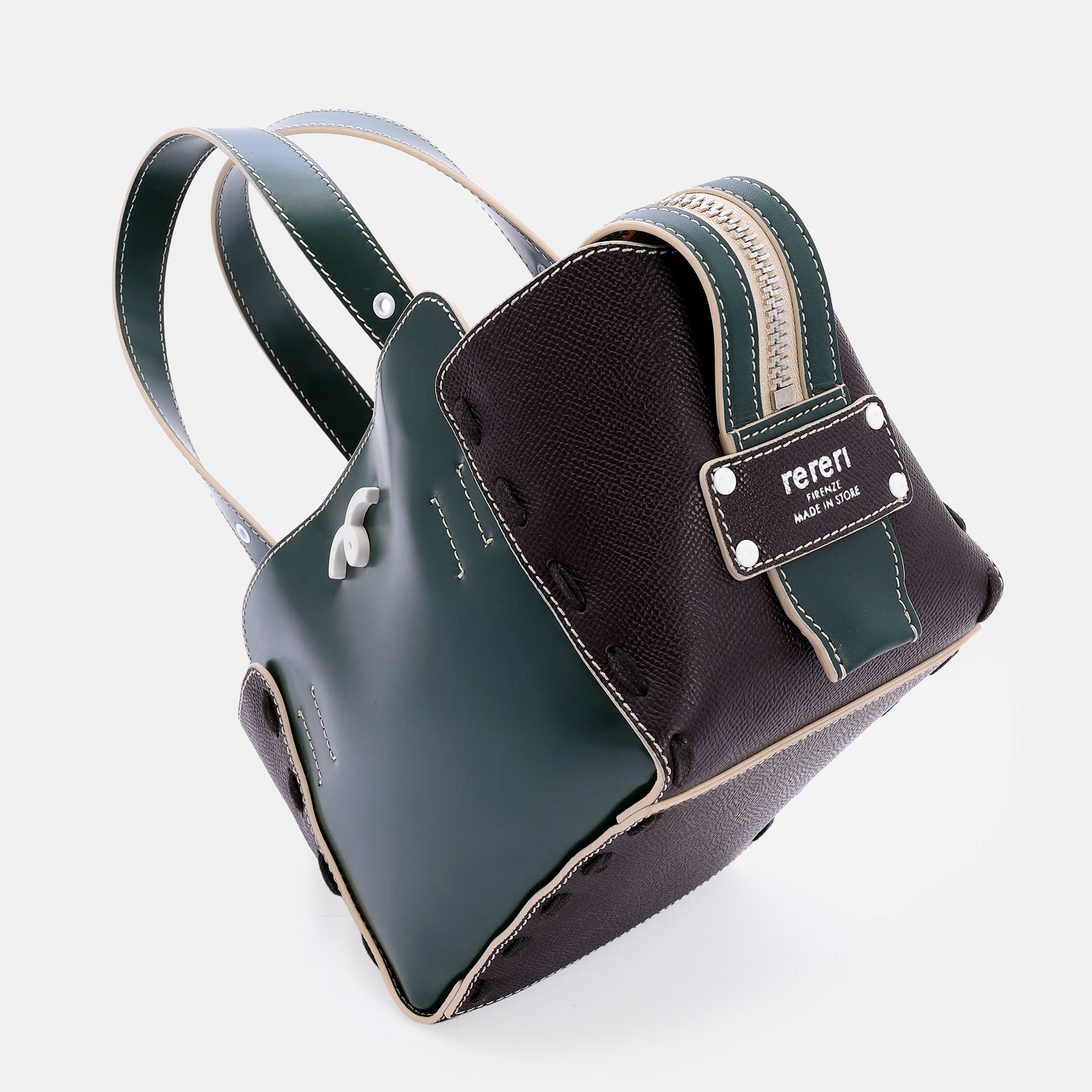 Borsa Margherita S Verde Bottiglia/Moro