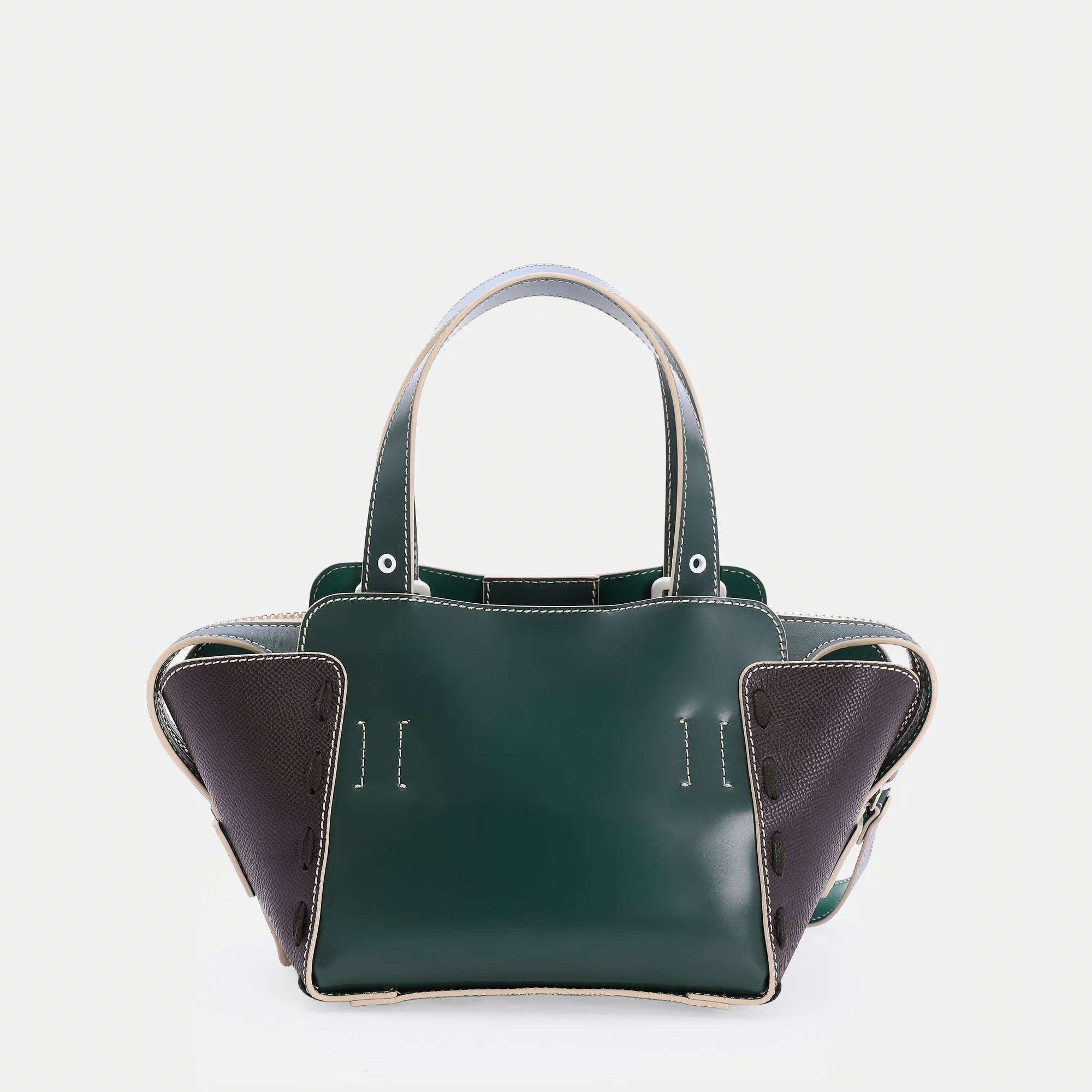 Borsa Margherita S Verde Bottiglia/Moro