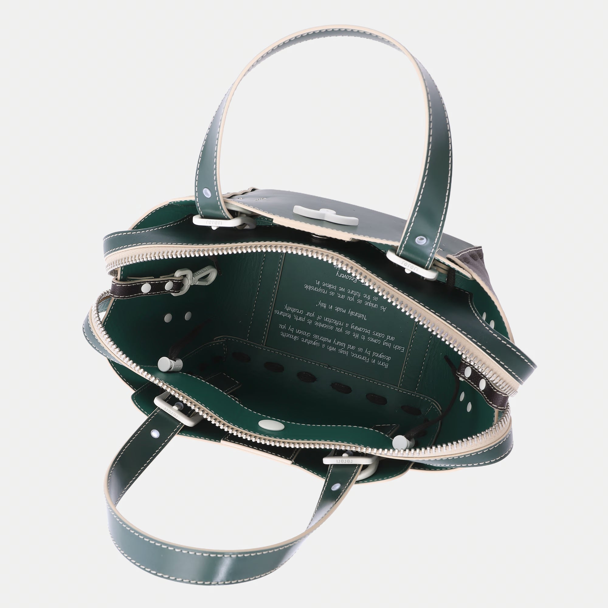 Borsa Margherita S Verde Bottiglia/Moro