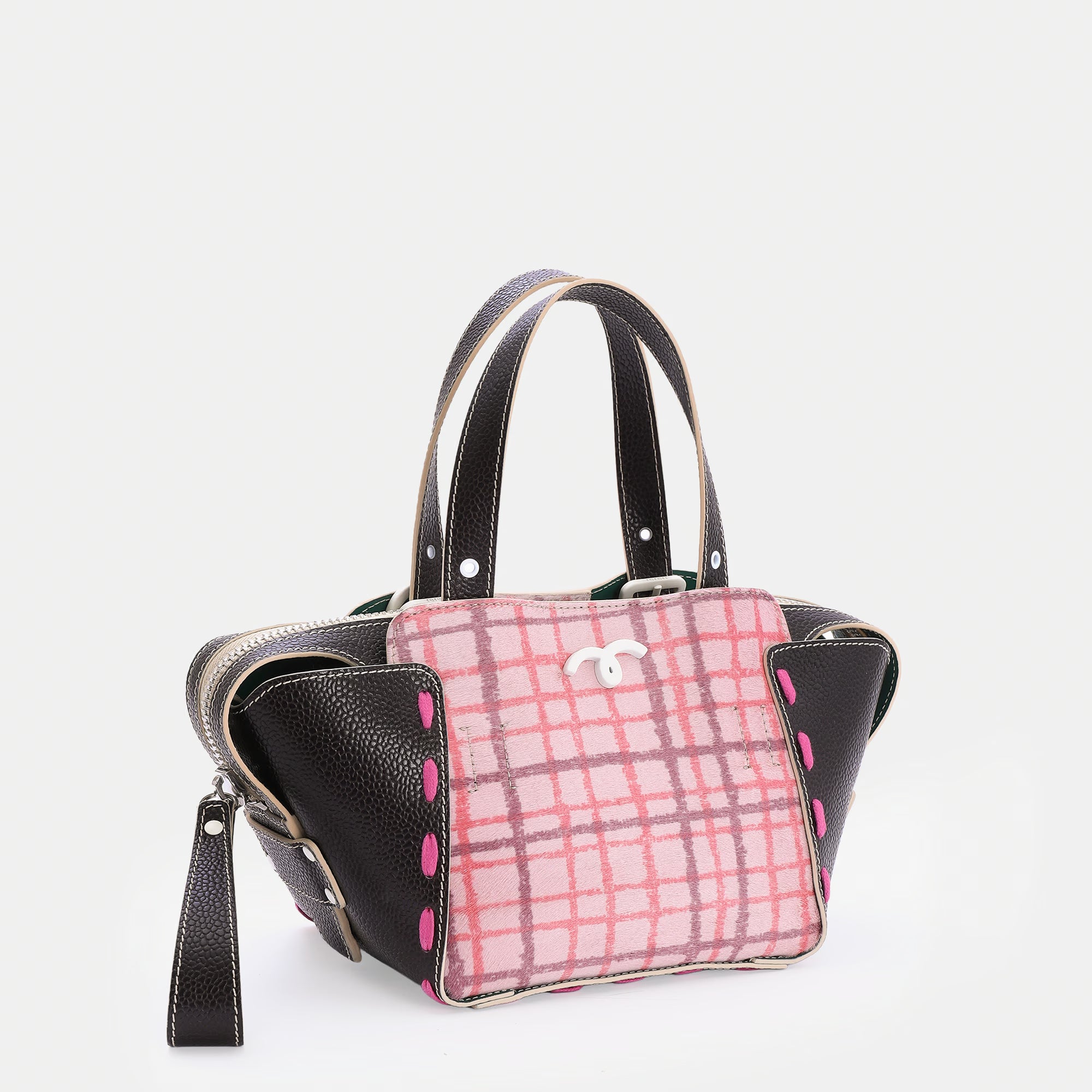 Margherita Bag S Pink Check/Moro