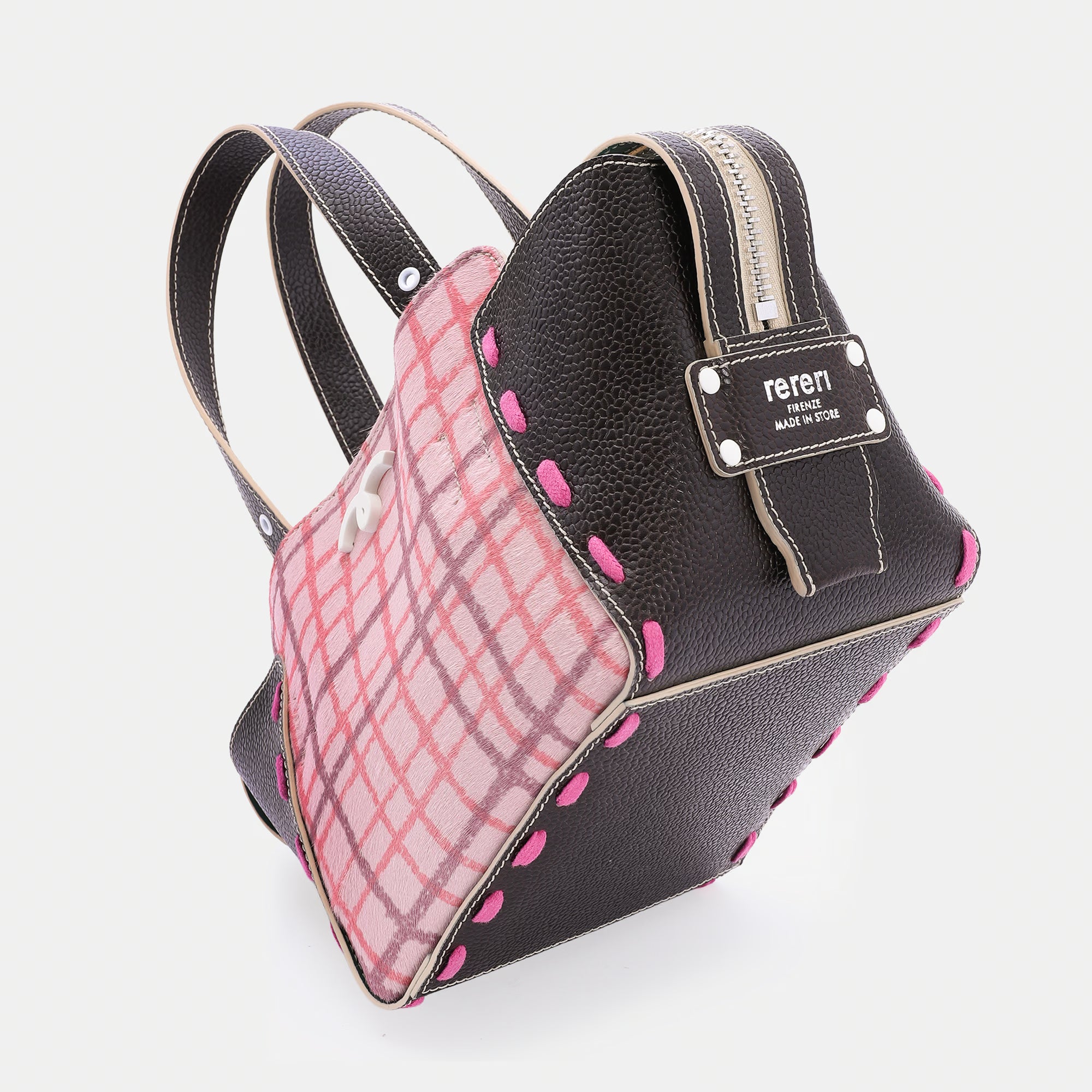 Margherita Bag S Pink Check/Moro