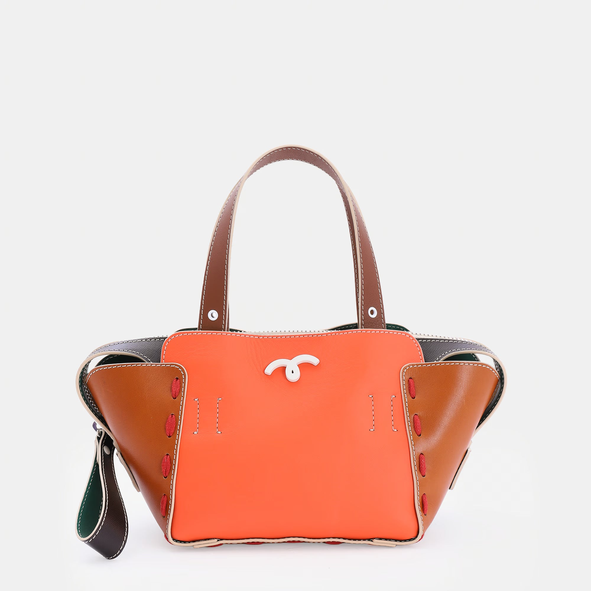 Borsa Margherita S Salmone/Tabacco