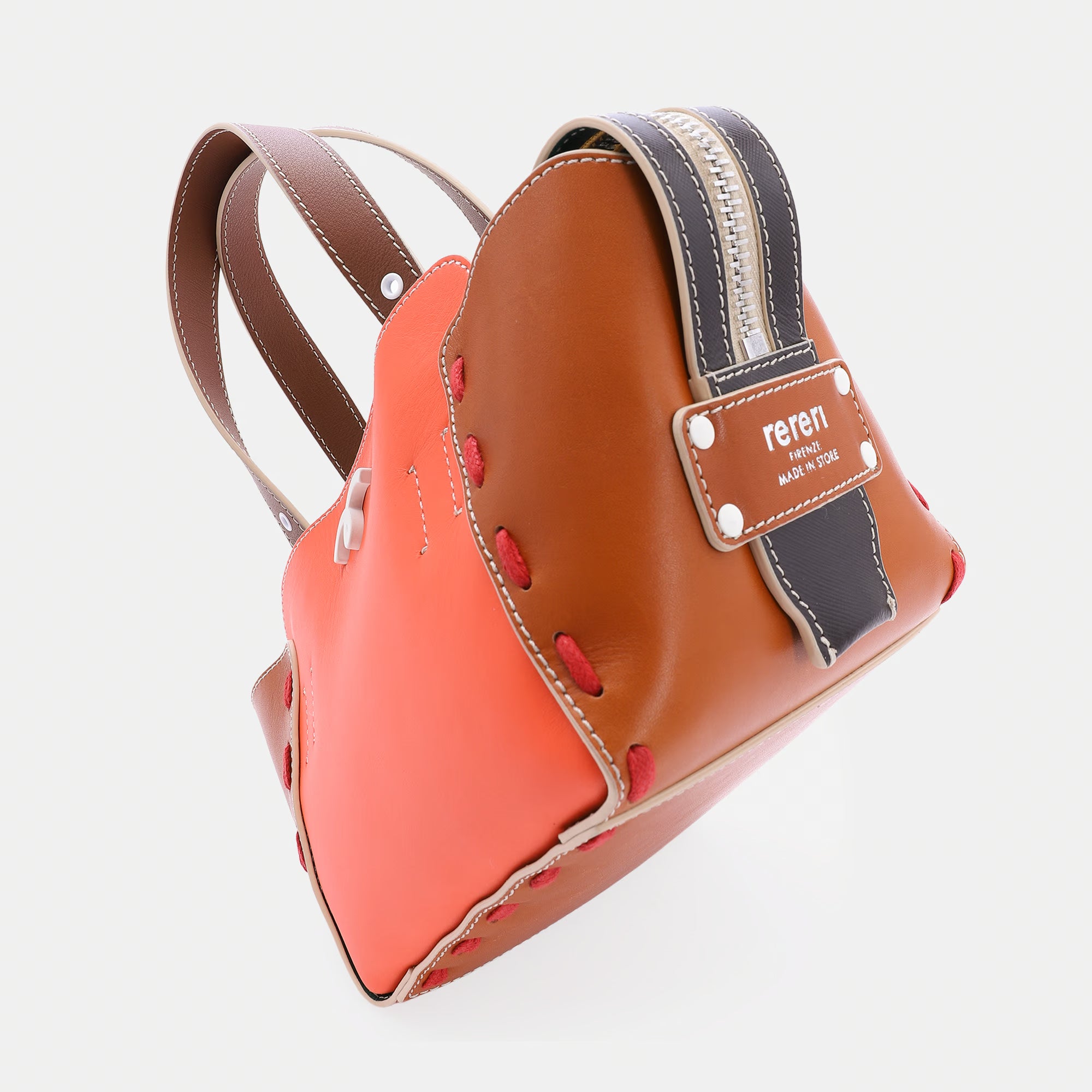 Borsa Margherita S Salmone/Tabacco