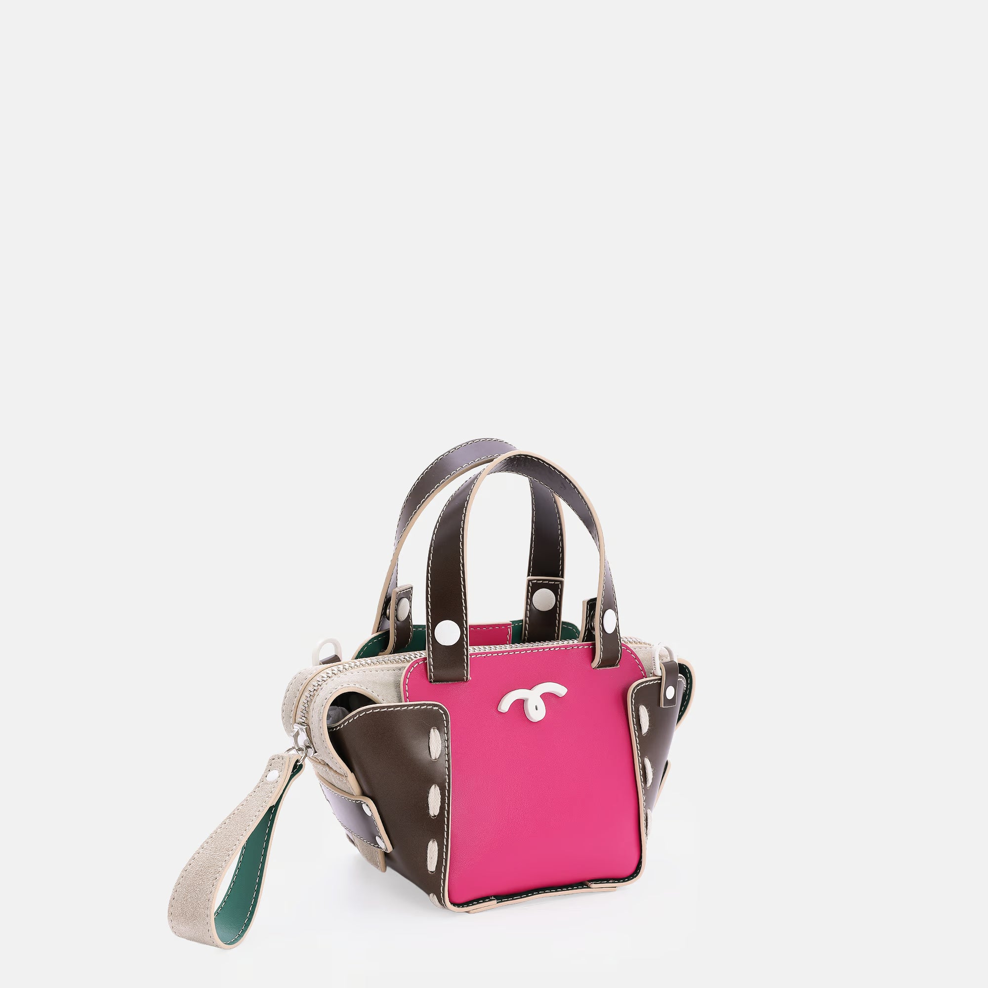 Margherita Bag XS Pink Fuchsia/Moro Brown