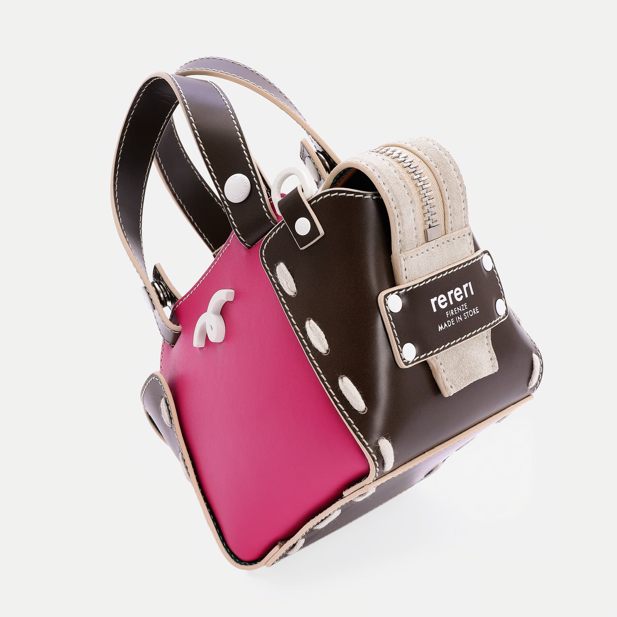 Borsa Margherita XS Rosa Fucsia/Moro