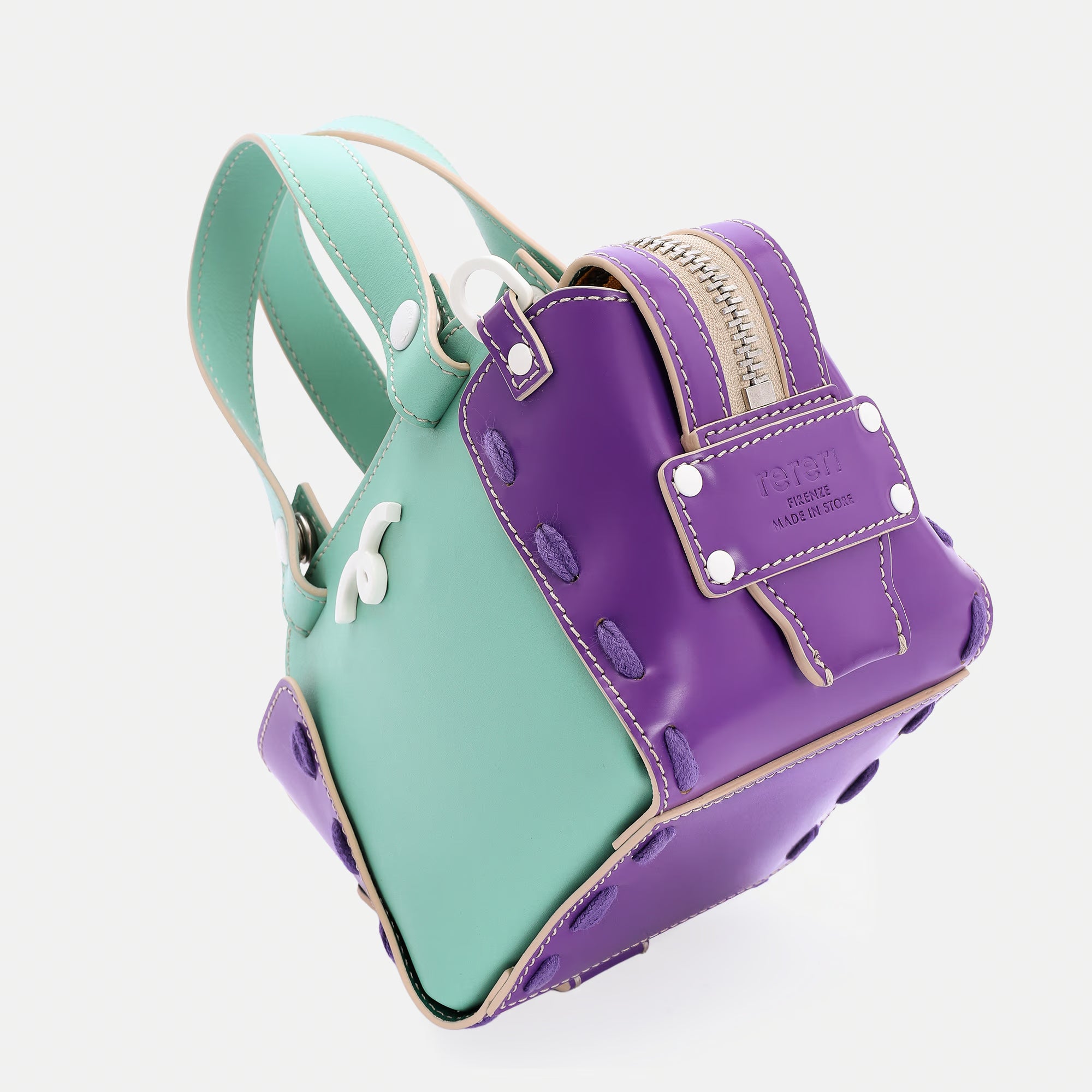 Borsa Margherita XS Verde Menta/Viola