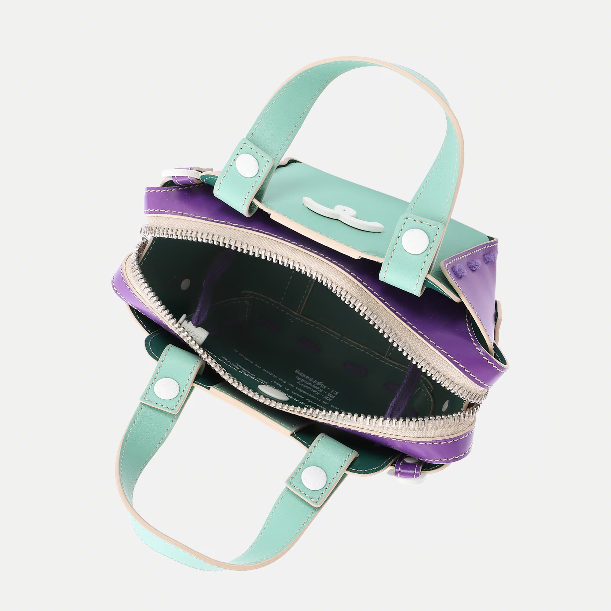 Borsa Margherita XS Verde Menta/Viola