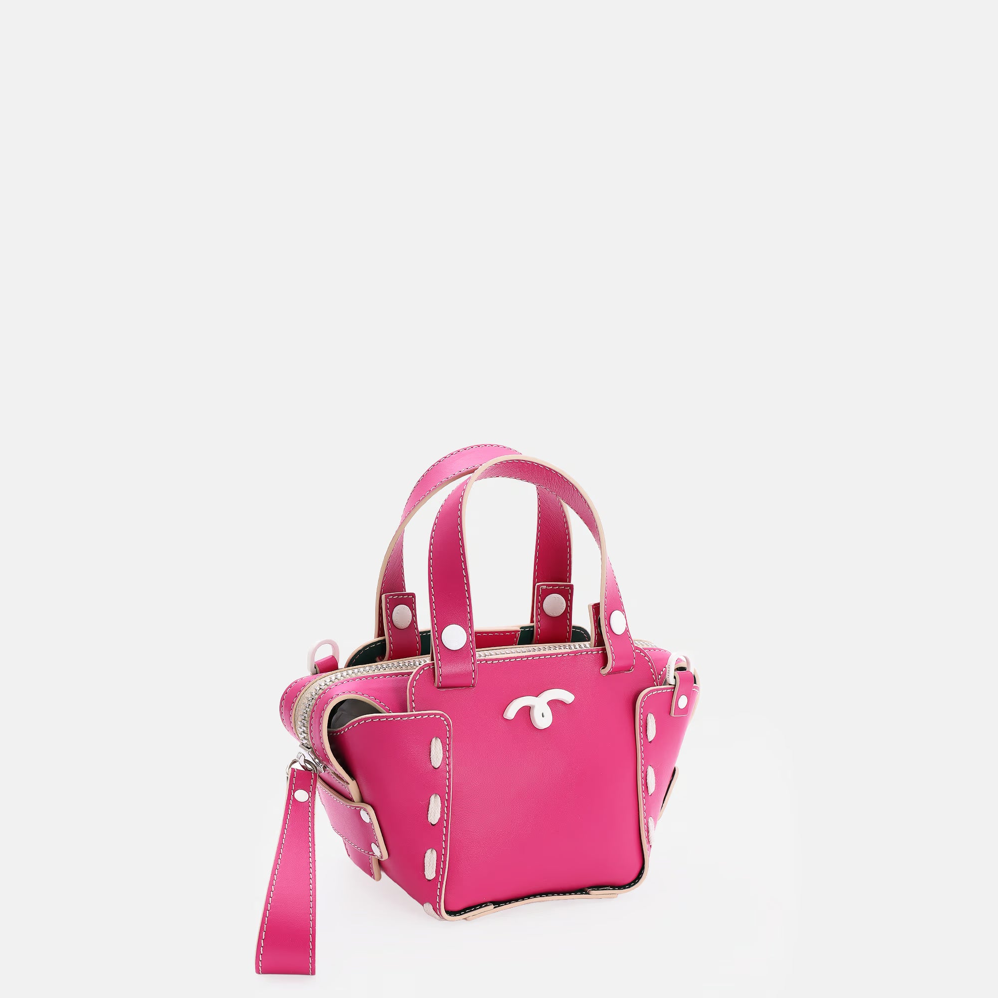 Margherita Bag XS Fuchsia Pink/White Details