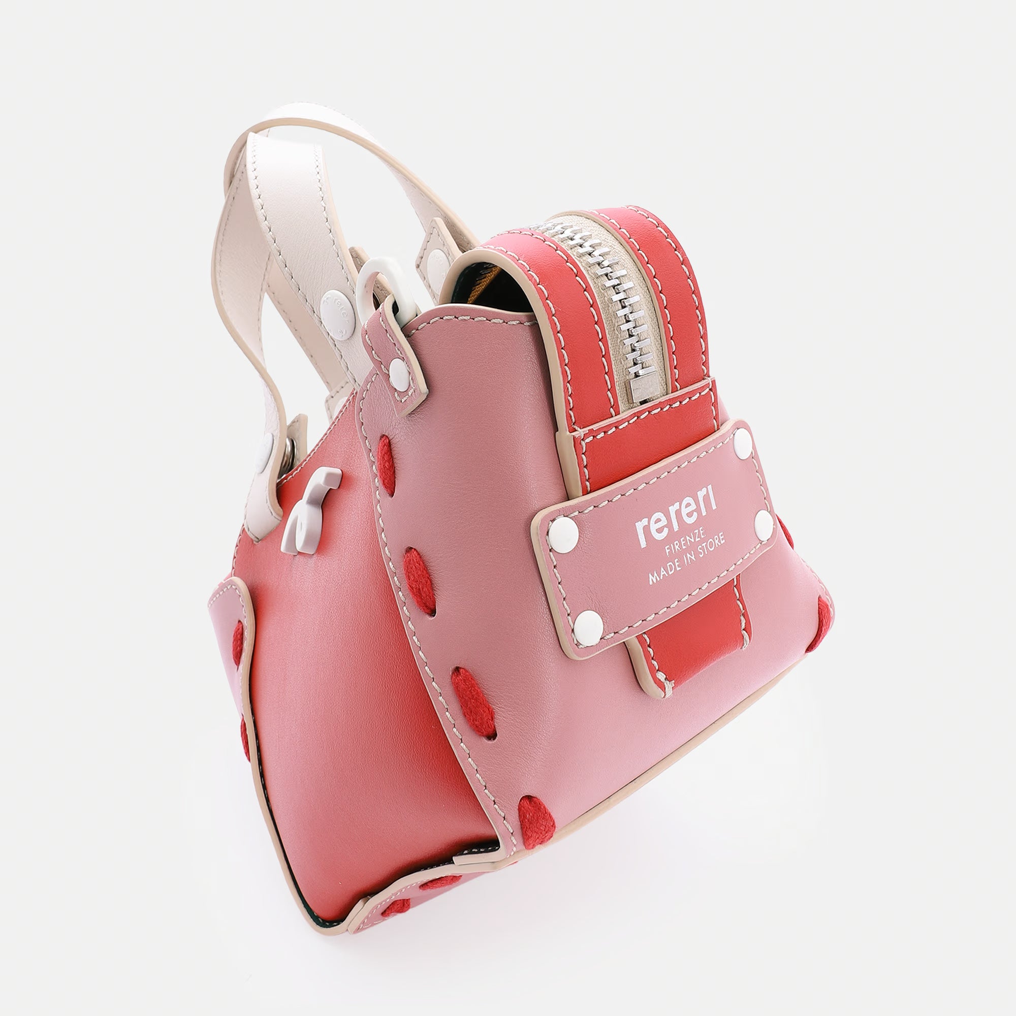 Borsa Margherita XS Vitello Rosa Antico/Ciliegia